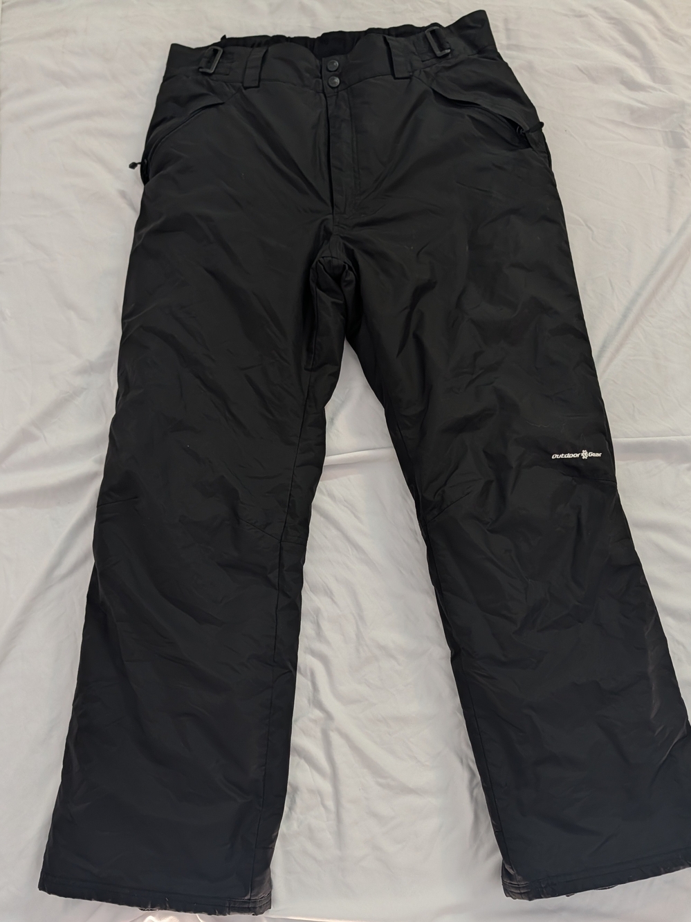 Outdoor Gear Men's Black Insulated Snow Pants Size L
